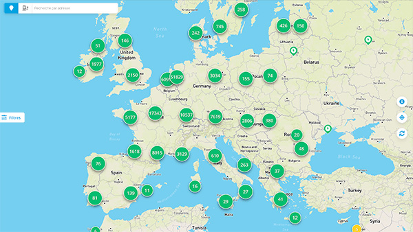 All about the map of charging stations • Freshmile